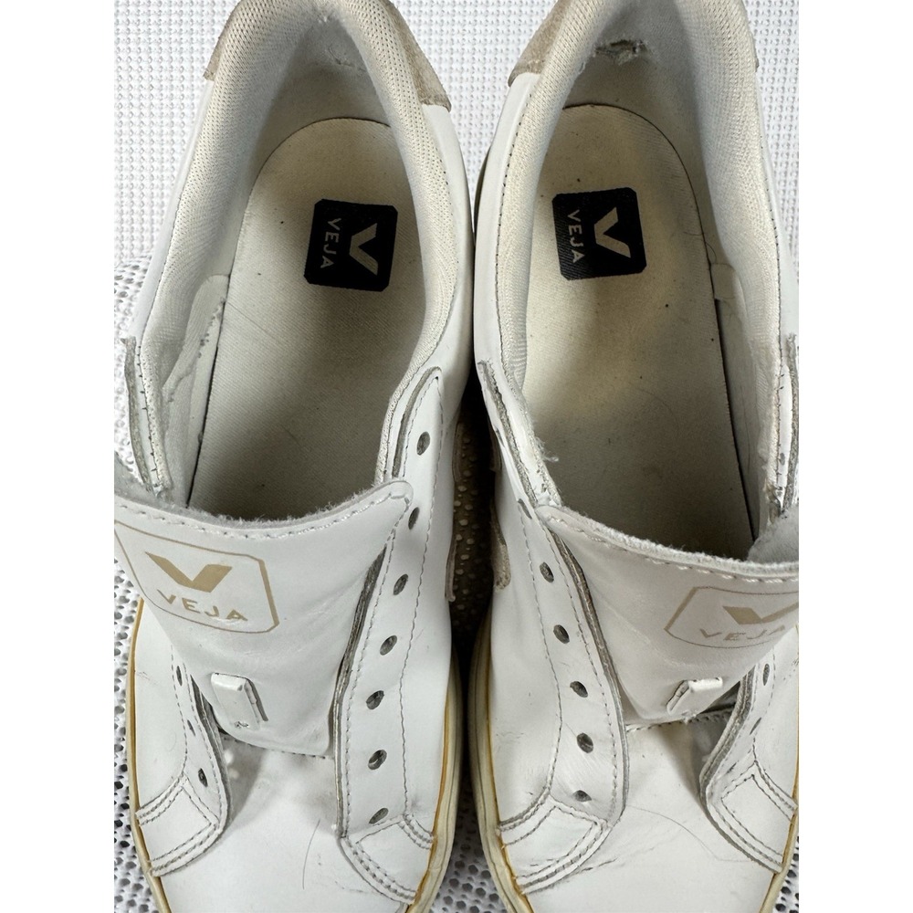 VEJA Esplar White Leather Sneakers Womens US 8 EU 39 Low Top EO0202335 - Picture 2 of 16